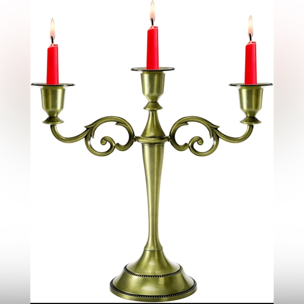Elegant Faux Brass Candelabra